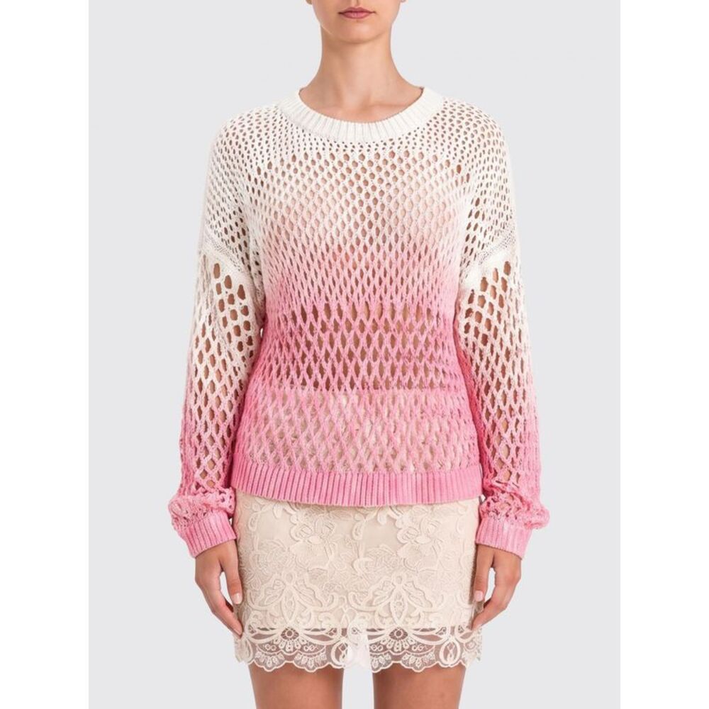 Actitude Twinset Women Actitude Twinset Mesh Cotton Knit Top